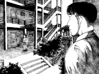 Man building flowers woman urban - a planter free wallpaper