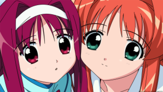 Anime girls pink hair green 3 - a pink hair free wallpaper