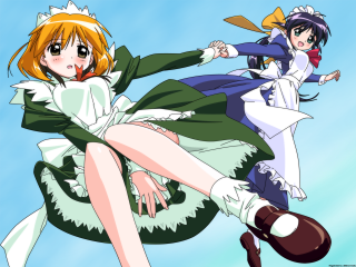 Anime flying maids blue sky - the air together free wallpaper