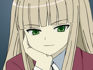 Anime girl blonde green eyed - long blonde hair free wallpaper