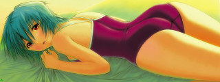 Green hair woman bed lying - artgerm free wallpaper