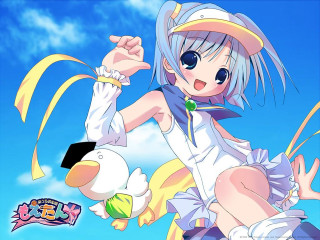 Girl white dress hat flying - a white dress and a hat free wallpaper