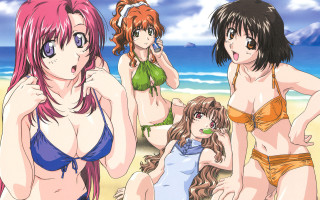 Beach girls bikinis anime sky 2 - bikinis free wallpaper