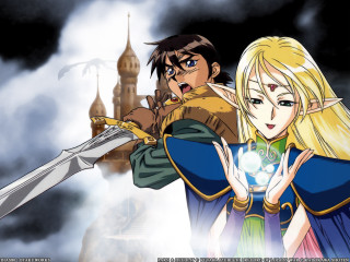 Castle couple sword elf princess - a couple of anime characters holding free wallpaper