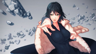 Woman black dress pointing arm - neogeo free wallpaper for desktop