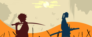 Silhouette knife sword butterfly desert - over them free wallpaper for desktop