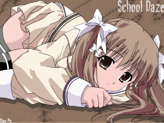 Girl bow school uniform kyoto - her stomach free wallpaper