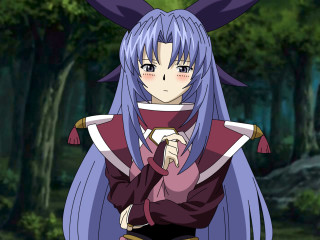 Blue hair purple outfit forest - a purple hair free wallpaper