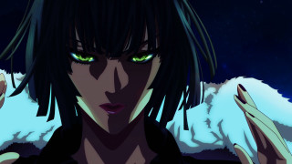 Woman green eyes black hair 2 - a hand free wallpaper for desktop