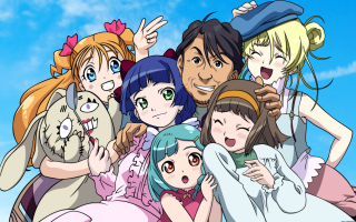 Anime group sky background rococo - a sky background behind them free wallpaper for desktop