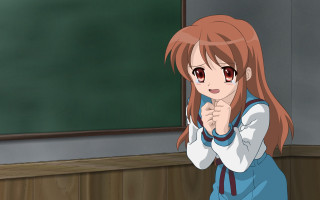 Girl school uniform kyoto animation - a chalkboard free wallpaper for desktop