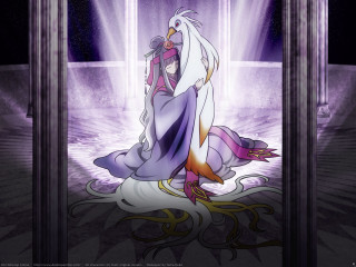 Holographic kimono hugging portrait night - a white suit free wallpaper