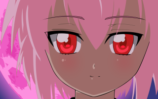 Anime girl red eyes pink - gapmoe yandere grimdark free wallpaper
