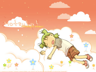 Boy cloud flowers sunset greenhair - a cloud free wallpaper for desktop