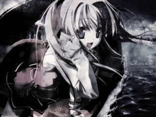 Girl longhair blackdress boat water - a boat free wallpaper for desktop