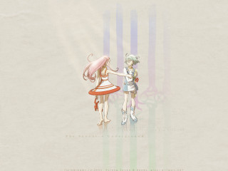 Anime girls cat mushroom neo - their head free wallpaper for desktop