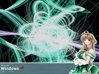 Girl green dress hologram ferris - holography free wallpaper for desktop