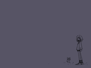 Person cat greyscale lineart illustration - atey ghailan free wallpaper