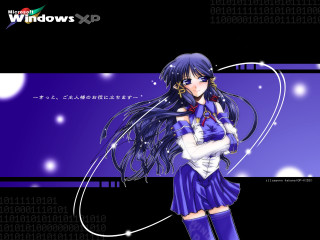 Anime girl purple background stars - dark background free wallpaper for desktop