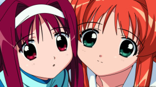 Red haired anime girls green - a pink hair free wallpaper