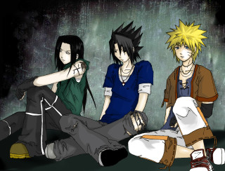 Anime characters gothic night star - three anime character free wallpaper