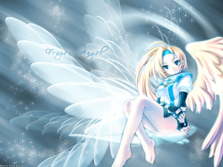 Angel girl clouds fantasy wings - a cloud background free wallpaper