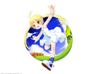 Girl flying white dress yayoi - leg free wallpaper