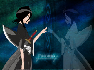 Woman swords night starry kimono - a black dress holding free wallpaper