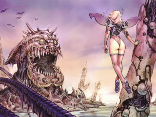 Woman bikini giant monster water - a giant monster free wallpaper for desktop