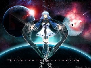 Space anime planet stars hologram - a space background free wallpaper for desktop