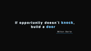 Quote black blue background design - a door free wallpaper for desktop