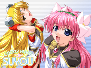 Anime pinkhair blueeyes blonde flower - ayo free wallpaper