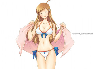 Cartoon woman bikini cape pink - a pink jacket free wallpaper