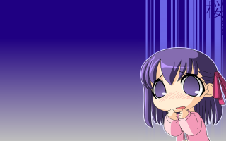 Cartoon girl purple hair red - purple hair holding free wallpaper