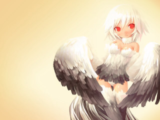 Angel wings red eye blush - a red eye free wallpaper for desktop