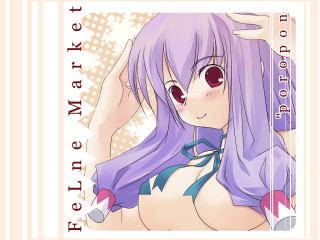 Cartoon girl purple hair blue 2 - sticker free wallpaper