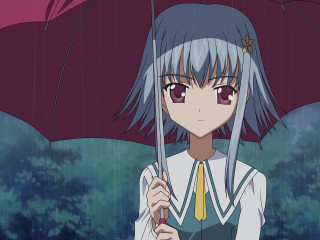 Girl yellow tie umbrella rain - an umbrella in the rain free wallpaper
