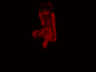 Girl hologram dark red yandere - chiharu shiota free wallpaper