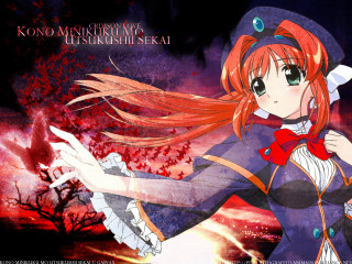 Red hair anime girl sword - a sword free wallpaper for desktop