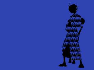 Silhouette kiyomizu portrait blue pattern - eiichiro oda free wallpaper for desktop