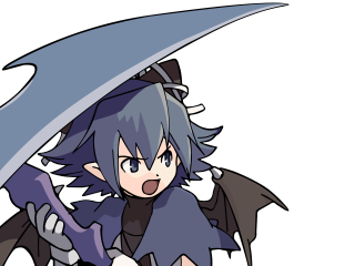 Cartoon demon wings knife sword - a cartoon character holding free wallpaper