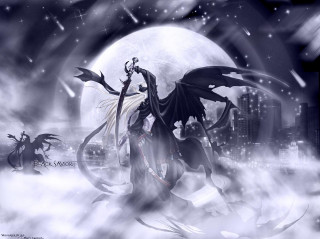 Demon horse snow moon gothic - a full moon in the background free wallpaper for desktop