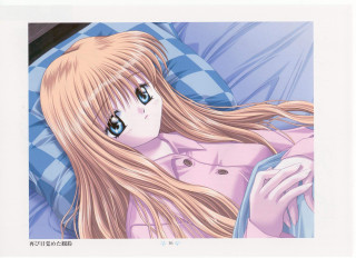 Girl longhair blueeyes bed pillow - plaid free wallpaper