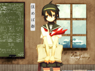 Anime character chalkboard classroom school - a chalkboard free wallpaper