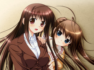 Anime girls long hair brown 2 - a brown jacket free wallpaper