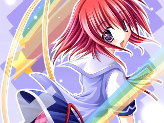 Pink hair rainbow background umbrella - umbrella free wallpaper