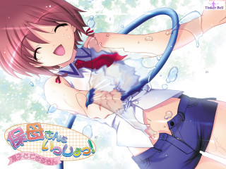 Aya goda blue skirt hose - a white shirt free wallpaper for desktop