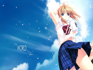 Chizuko yoshida school uniform flying - a girl in a school uniform free wallpaper