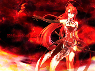 Red dress woman fire sword - ann thetis blacker free wallpaper