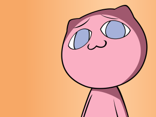 Pink cat blue eyes domqwek - a black tail free wallpaper